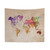 Map of the World Watercolor Tapestry