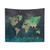 World Map Tapestry 2020 - Wanderlust Wall Decor