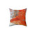 Abstract Art Red Orange Decorative Pillow