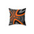 Adobe Inspired Decorative Throw Pillow with Orange, Grey, and Black Design