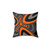 Adobe Inspired Decorative Throw Pillow with Orange, Grey, and Black Design
