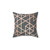 Rose Gold & Gray Geometric Pattern Pillow