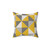 Retro Geometric Yellow and Grey Throw Pillow