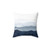 Indigo Abstract Watercolor Pillow with Mountains Ombre Design