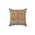 Kashan Floral Persian Carpet Print Pillow