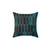 Deep Teal and Blue Gold Pattern Pillow