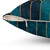 Deep Teal and Blue Gold Pattern Pillow