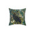 Greenery Forest Animals Raven Acanthus Leaves Floral Pillow