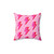 Pink and Red Lightning Decorative Pillow