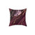 Burgundy Agate Geode Decorative Throw Pillow