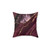 Burgundy Agate Geode Decorative Throw Pillow