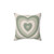 Vintage Aesthetic Sage Green Heart Pillow