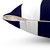 Navy Blue and White Striped Pillow