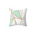 Geometric Mint Green, Grey and Gold Pillow