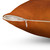 Copper metallic throw pillow with orange accent