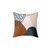 Modern Abstract Terracotta Blush and Navy Blue Decorative Pillow