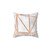 White and Copper Geometric Decorative Throw Pillow