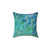 Beautiful ocean-themed peacock feather mermaid fins pillow