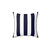Classic Navy Blue and White Striped Pillow