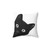 Adorable black cat graphic pillow