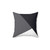 Grey geometric triangle throw pillow for active decor