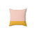 Minimalist Color Block Pillow in Blush Pink and Mustard