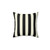 Cream and Black Striped Decorative Pillow