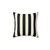 Cream and Black Striped Decorative Pillow