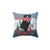 Tuxedo Cat Bicycle Ride Pillow