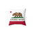 California Republic State Flag Pillow with Bear Design