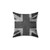 Greyscale Distressed Union Jack Pillow