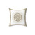 Greek Key Bronze White Decorative Pillow