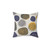 Abstract Pattern Navy and Mustard Throw Pillow