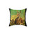 Quirky vintage Victorian portrait pillow with a hare in a suit