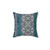 Vintage Bohemian Teal Wallpaper Pillow