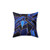 Modern Blue Geometric Patterned Pillow