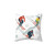 Retro ski trails decorative throw pillow