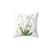 Hand Painted White Snowdrop Flower Botanical Pillow