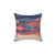 Indigo Coral Navy Sunset Seascape Pillow