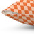 Retro Checkerboard Orange Twist Pillow