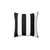 Black and White Striped Pillow with Large Vertical Stripes