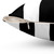 Black and White Striped Pillow with Large Vertical Stripes