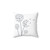 Dandelion Grey Decorative Throw Pillow