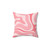 Modern pastel pink blush swirl abstract throw pillow