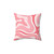 Modern pastel pink blush swirl abstract throw pillow