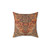Moroccan Style Throw Pillow with Golden Oriental Heritage Design