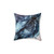 Blush and Navy Abstract Painting Pillow
