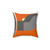 Burnt Orange Retro Decorative Throw Pillow