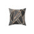 Gray Geometric Rose Gold Accent Pillow