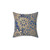 Blue and Gold Mandala Pattern Decorative Throw Pillow